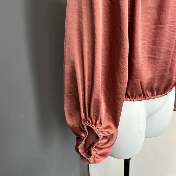 Charlotte Russe Peasant Blouse Top Women's Large Bronze Vixen Fairygoth Romantic - Picture 3 of 12